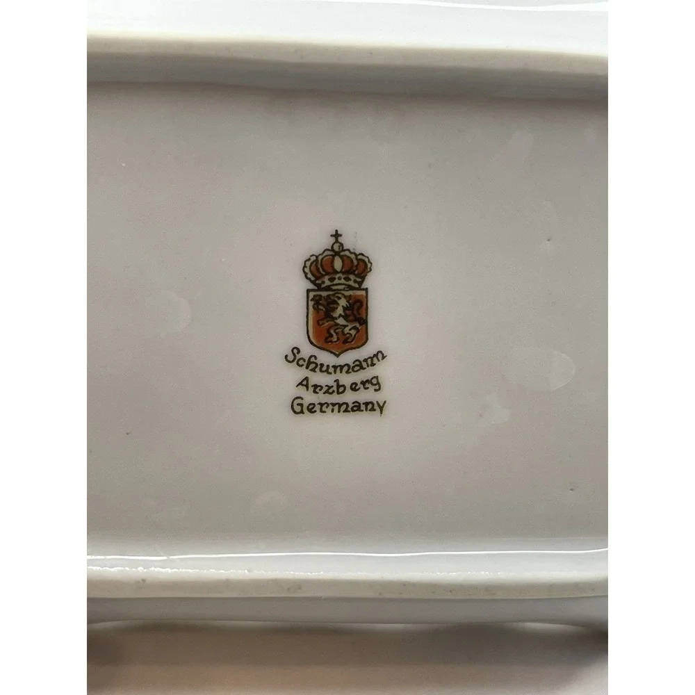 Vintage Schumann Bavaria Arzberg Germany  Porcelain Jewelry‎ Box & Trinket Dish
